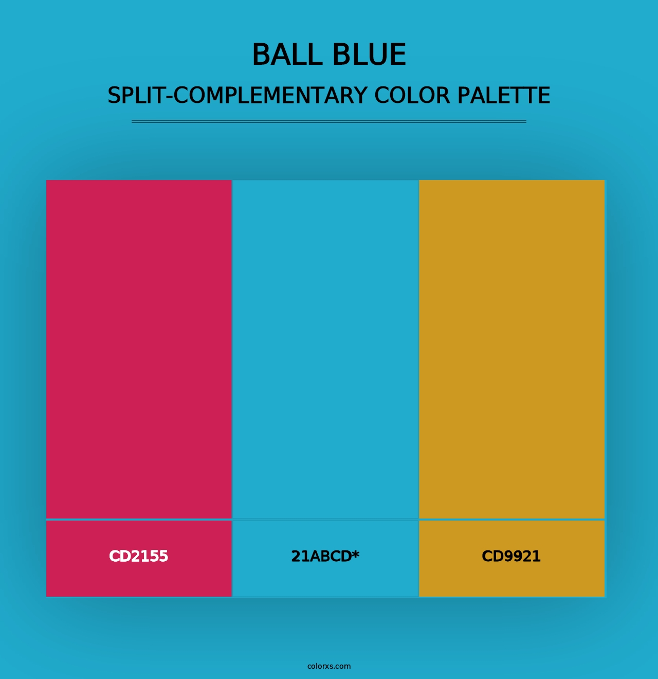 Ball Blue - Split-Complementary Color Palette