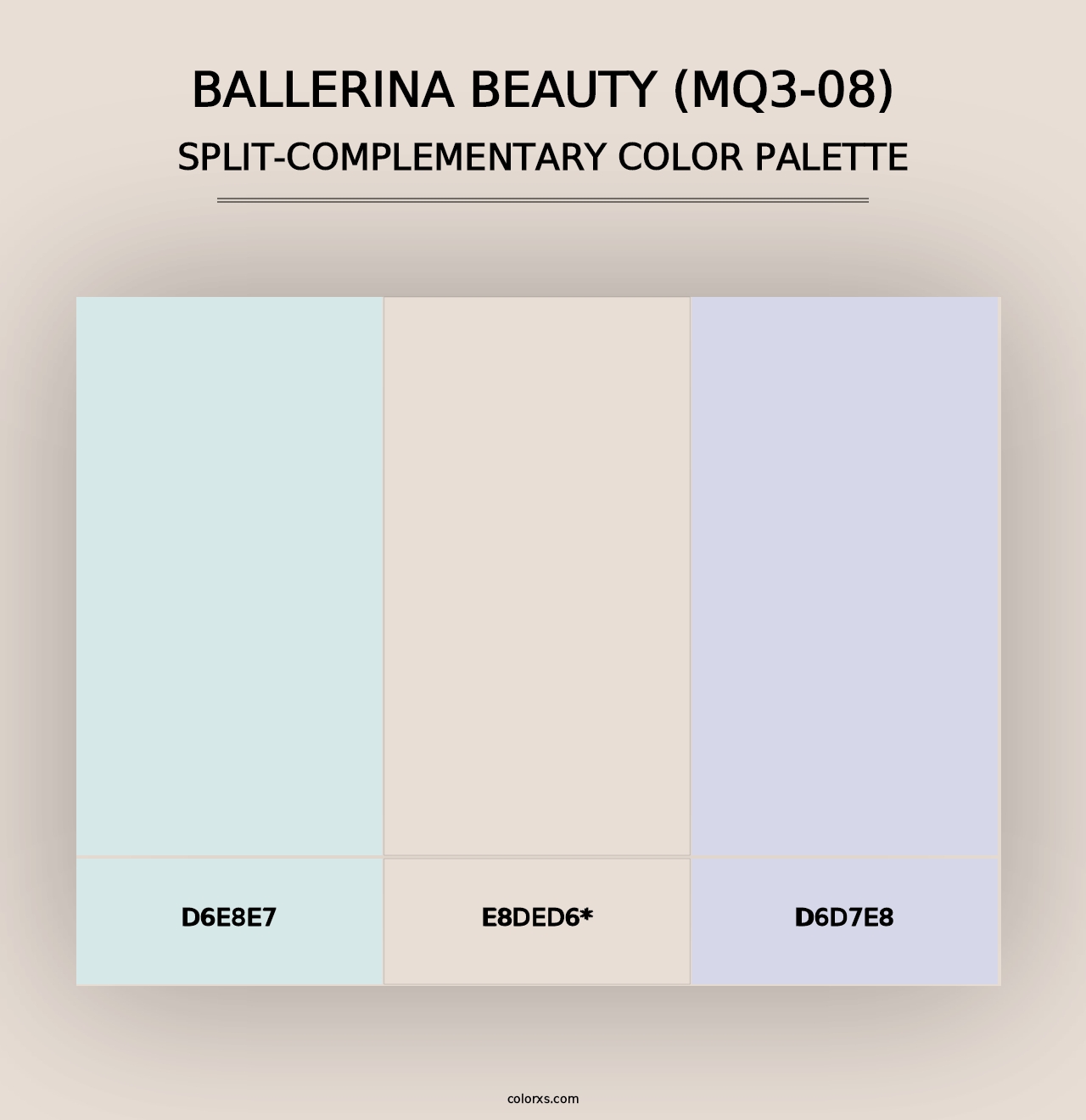 Ballerina Beauty (MQ3-08) - Split-Complementary Color Palette