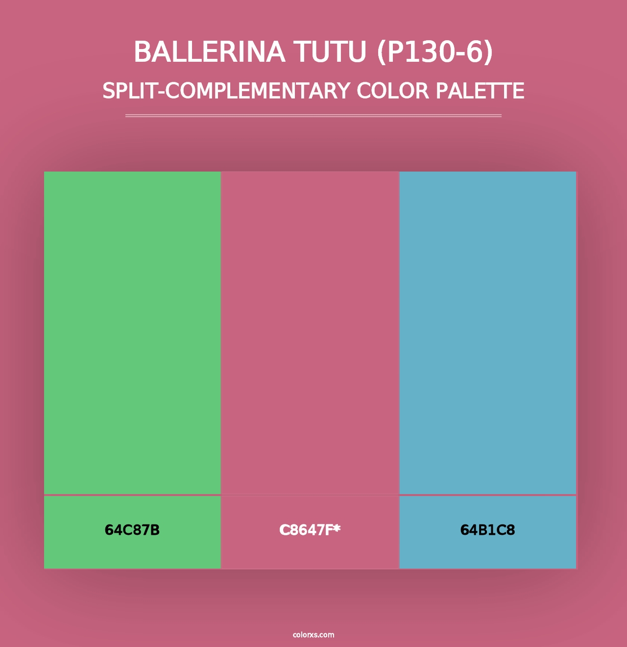 Ballerina Tutu (P130-6) - Split-Complementary Color Palette