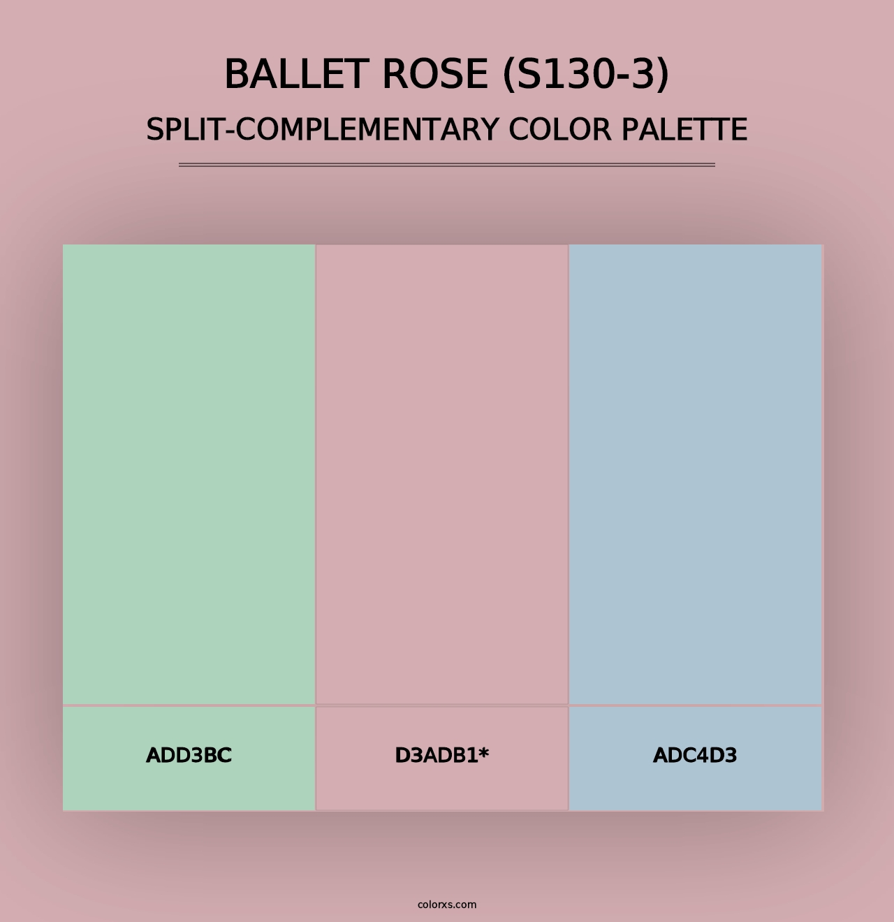 Ballet Rose (S130-3) - Split-Complementary Color Palette