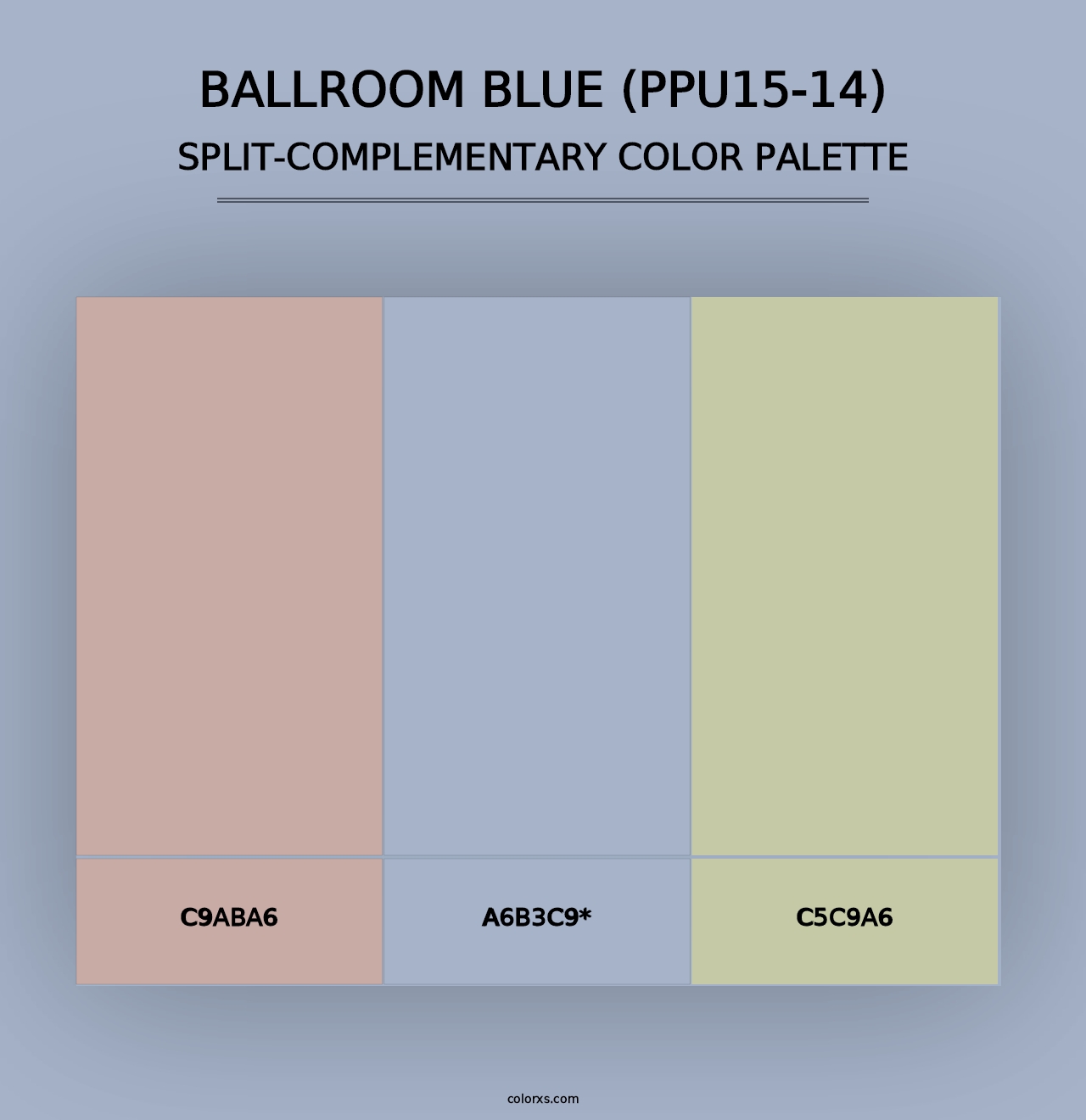 Ballroom Blue (PPU15-14) - Split-Complementary Color Palette