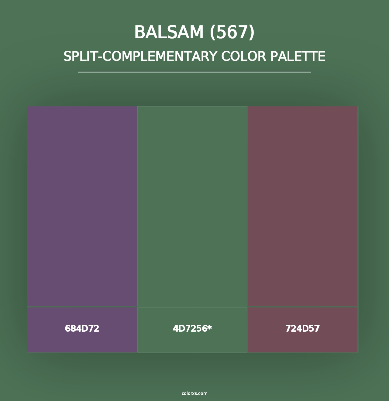 Balsam (567) - Split-Complementary Color Palette