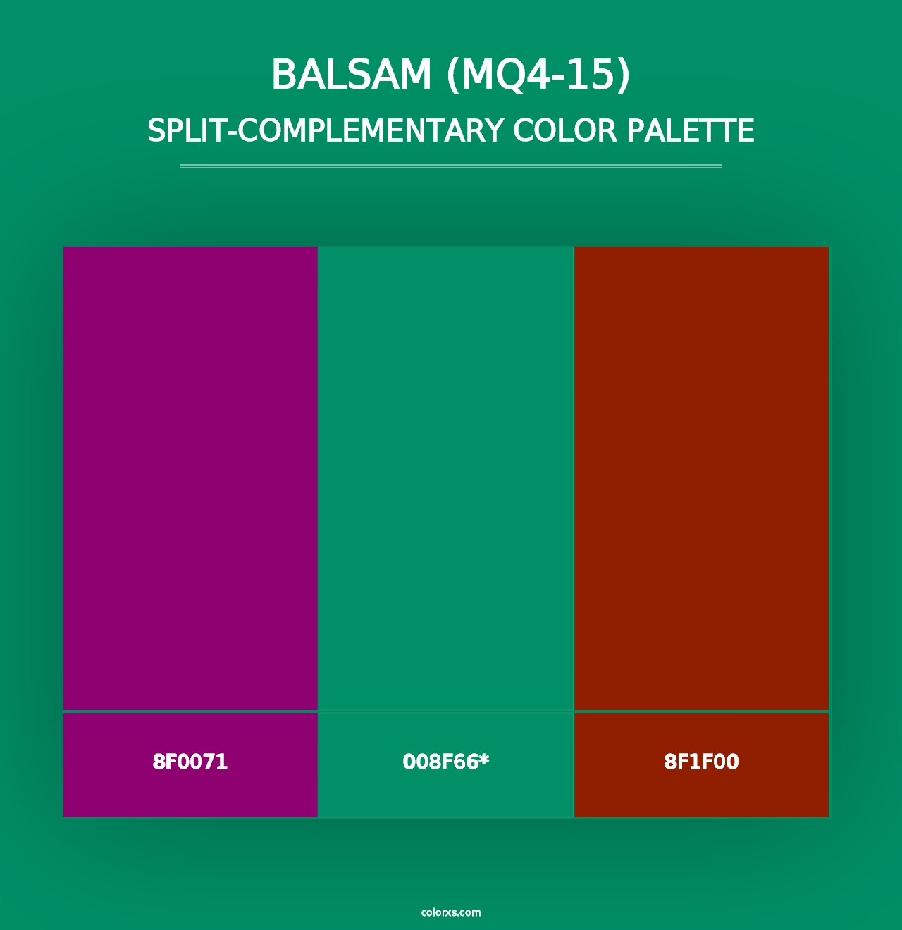 Balsam (MQ4-15) - Split-Complementary Color Palette