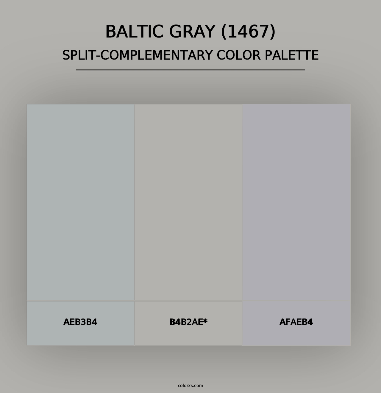 Baltic Gray (1467) - Split-Complementary Color Palette