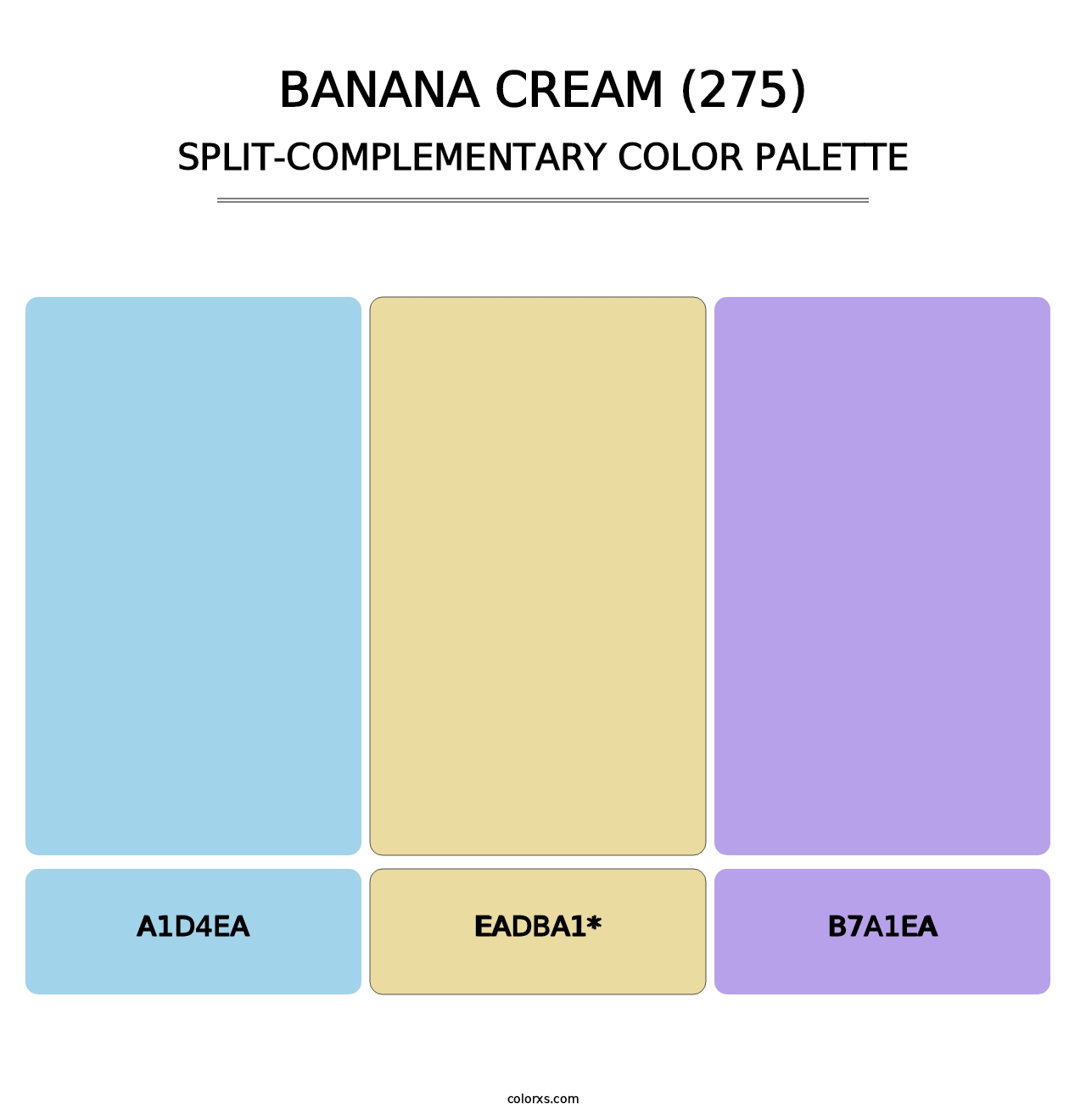 Banana Cream (275) - Split-Complementary Color Palette