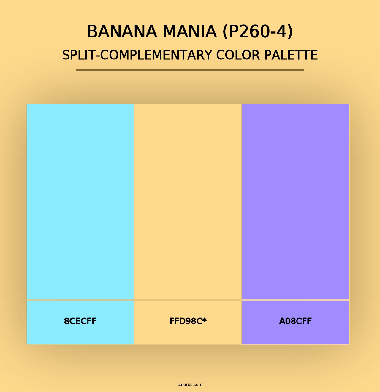 Banana Mania (P260-4) - Split-Complementary Color Palette