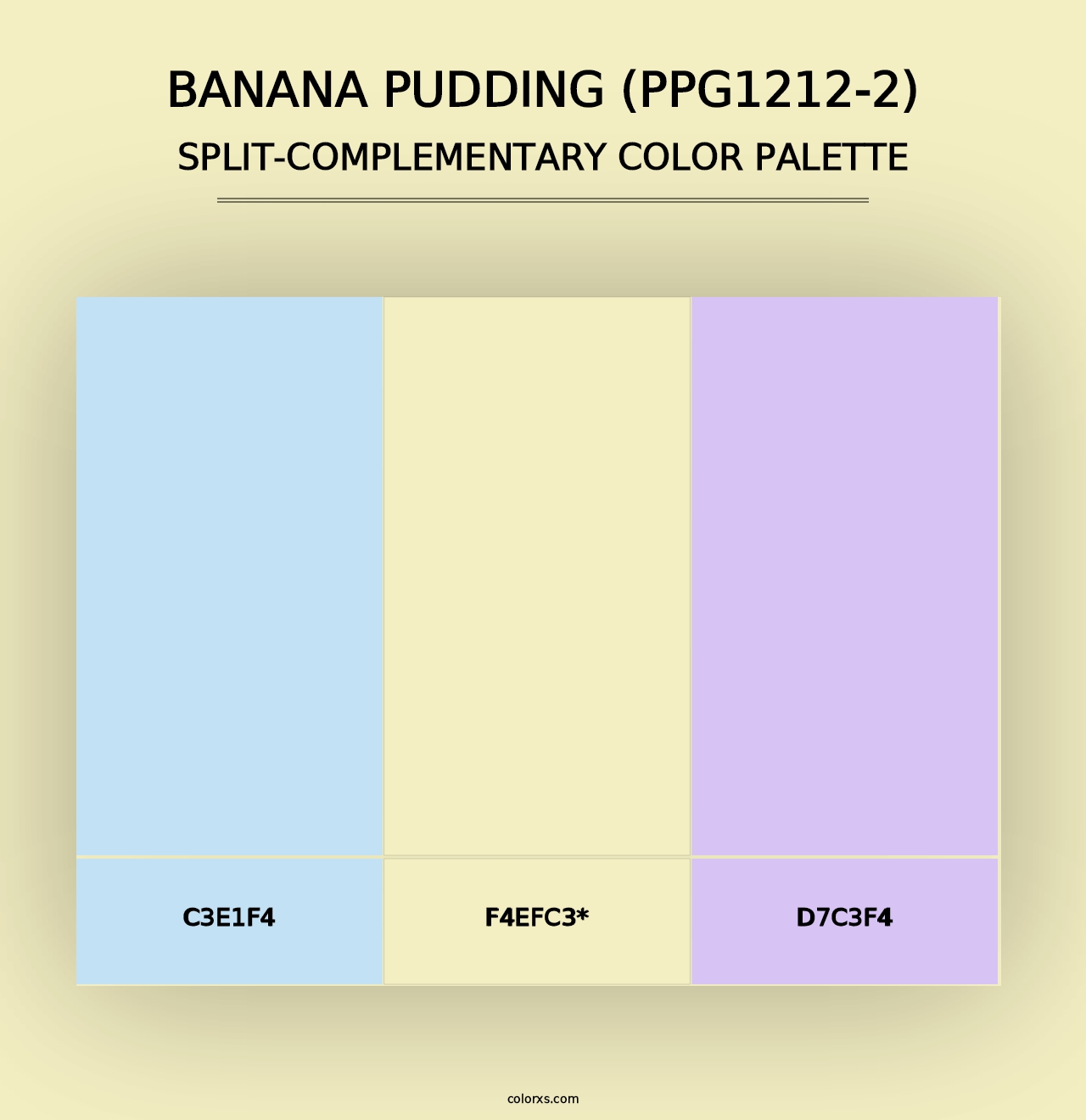 Banana Pudding (PPG1212-2) - Split-Complementary Color Palette