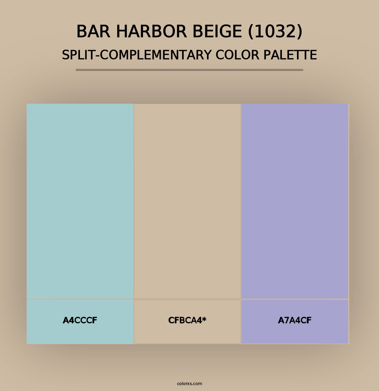 Bar Harbor Beige (1032) - Split-Complementary Color Palette