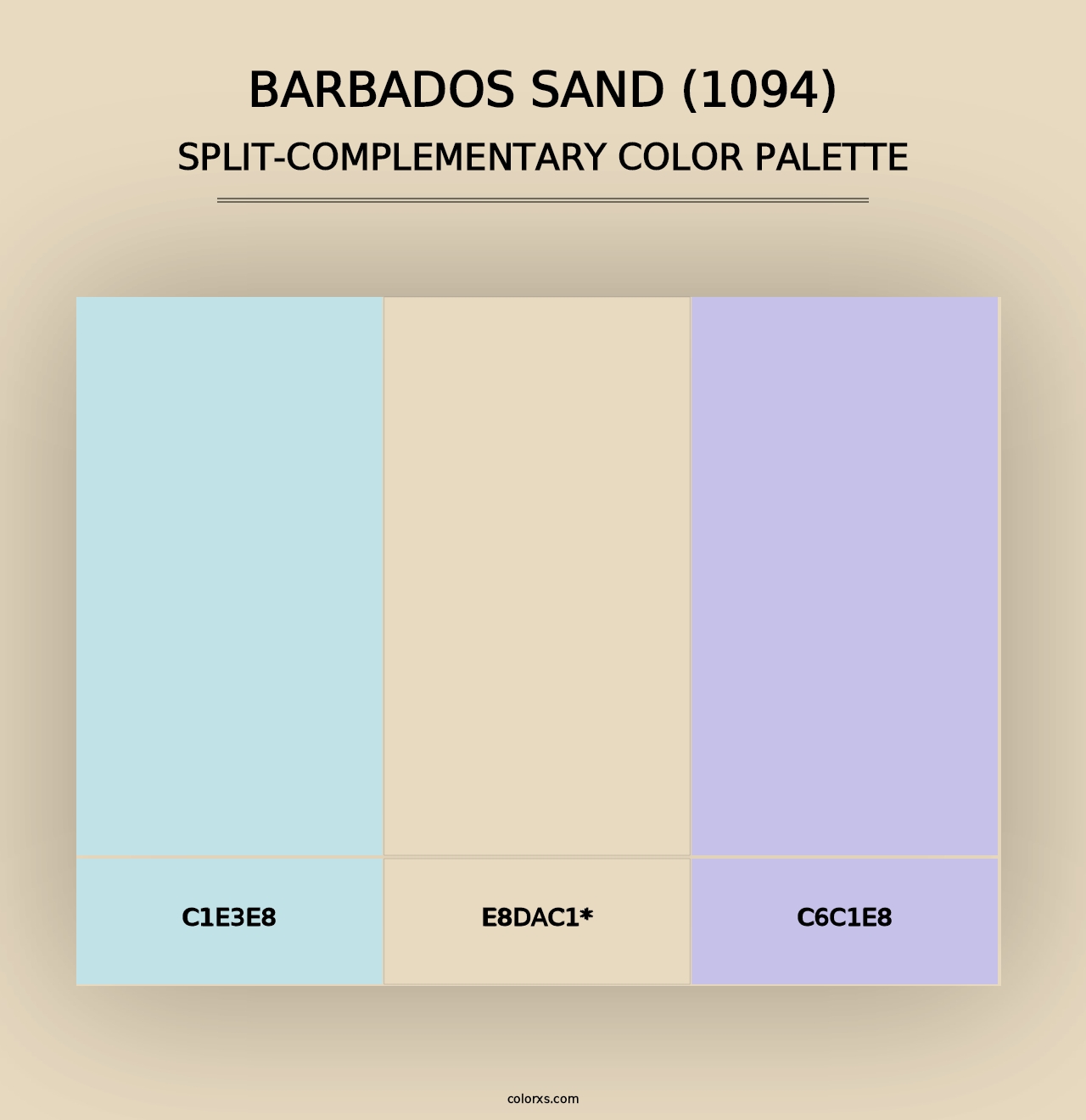 Barbados Sand (1094) - Split-Complementary Color Palette