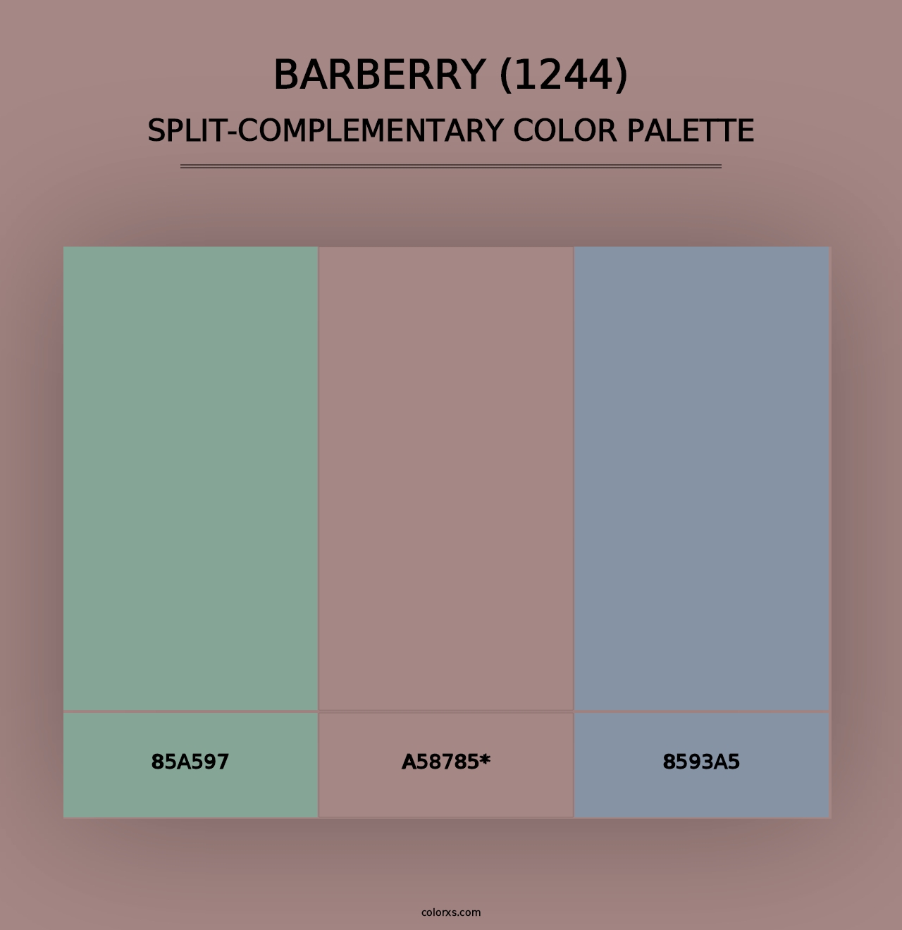 Barberry (1244) - Split-Complementary Color Palette