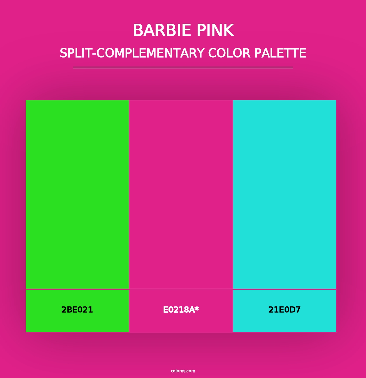 Barbie Pink - Split-Complementary Color Palette