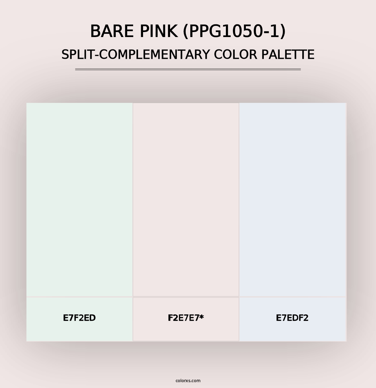 Bare Pink (PPG1050-1) - Split-Complementary Color Palette