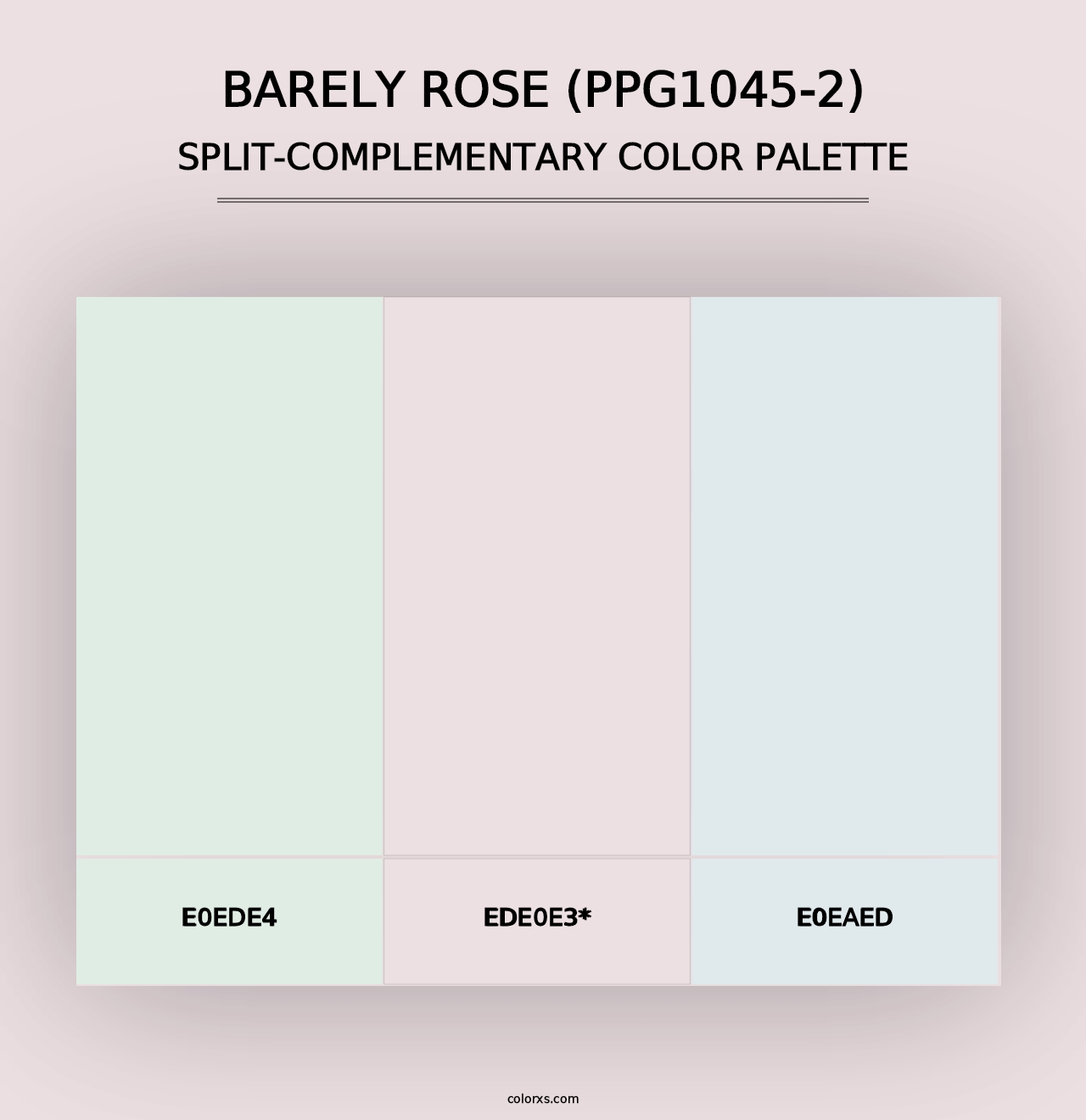 Barely Rose (PPG1045-2) - Split-Complementary Color Palette