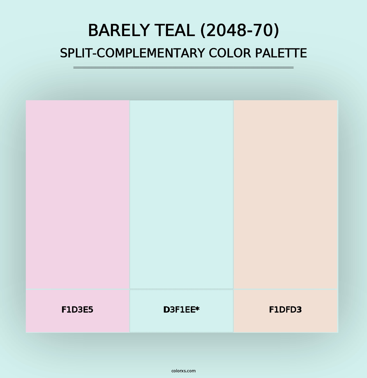 Barely Teal (2048-70) - Split-Complementary Color Palette