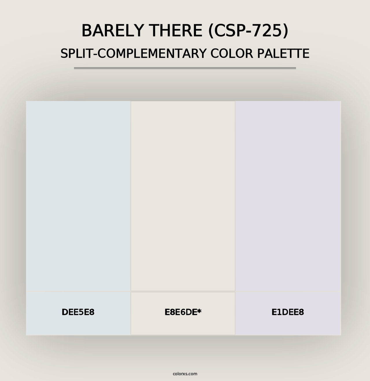 Barely There (CSP-725) - Split-Complementary Color Palette