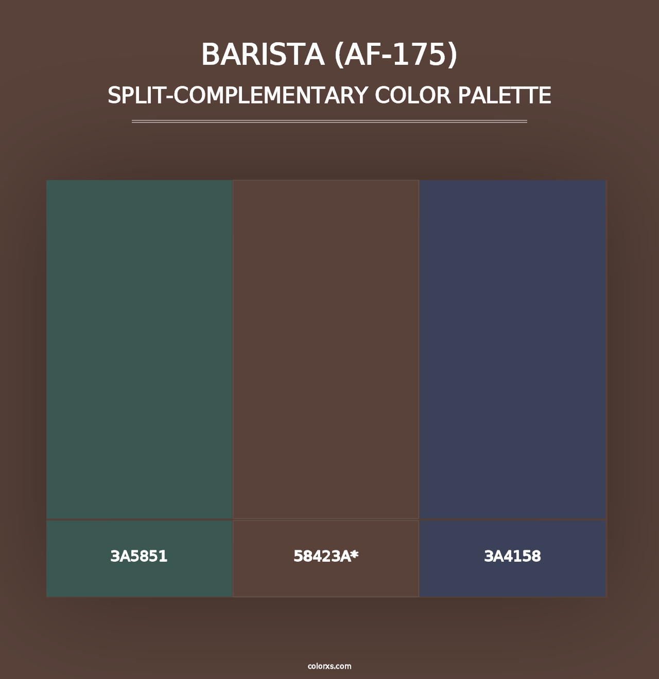 Barista (AF-175) - Split-Complementary Color Palette