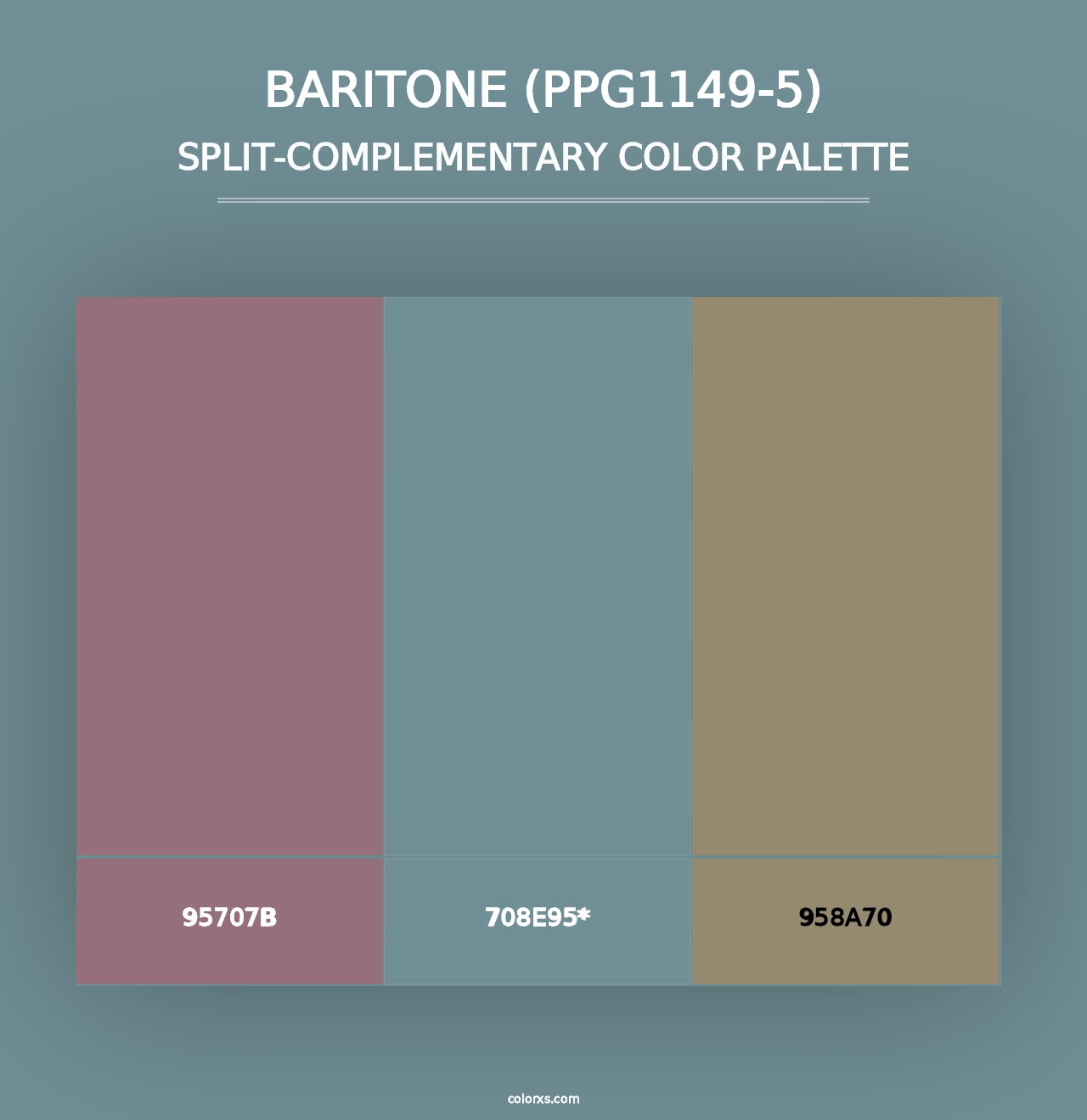 Baritone (PPG1149-5) - Split-Complementary Color Palette