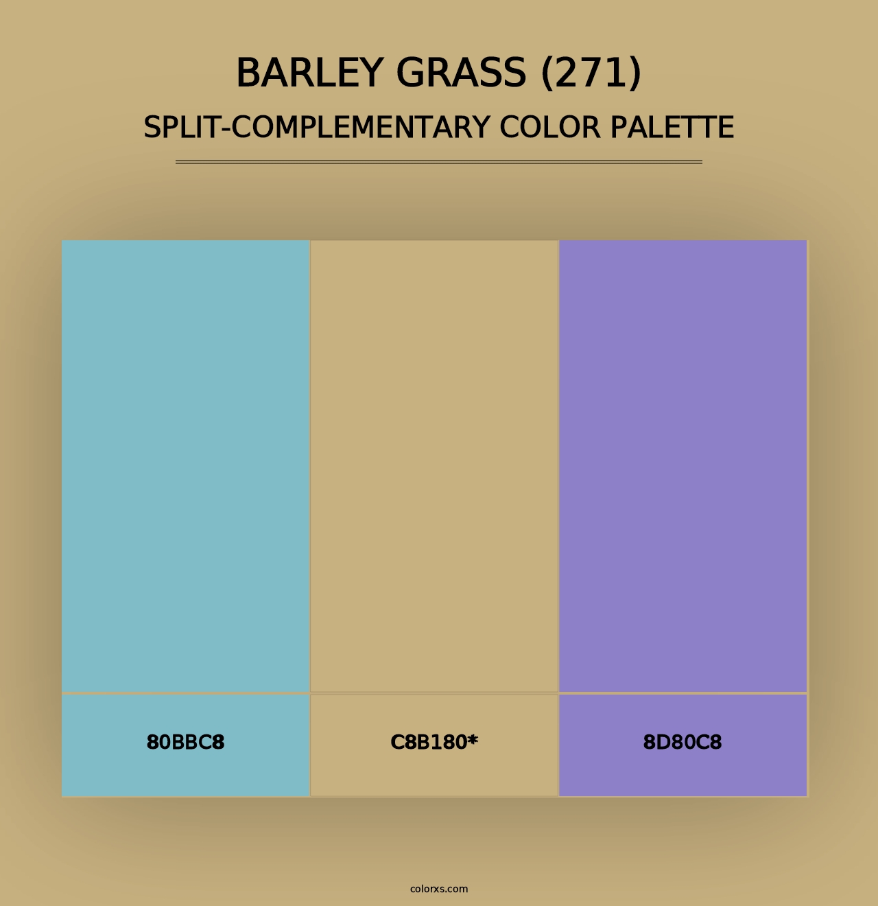 Barley Grass (271) - Split-Complementary Color Palette