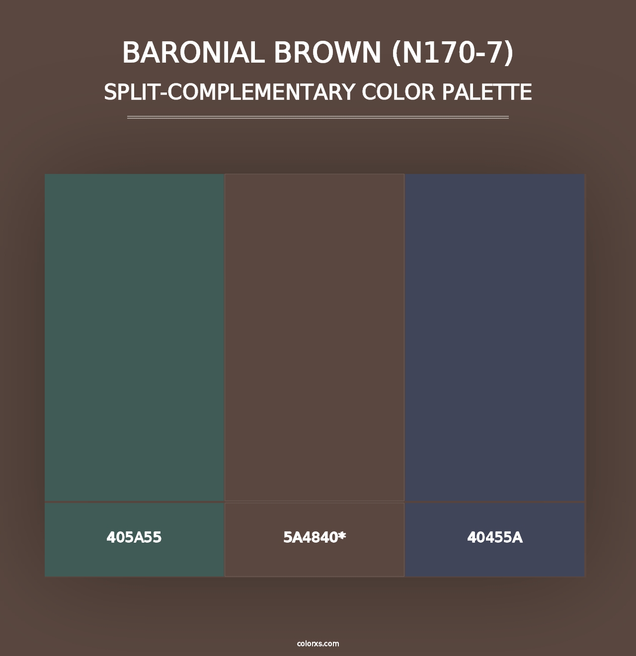 Baronial Brown (N170-7) - Split-Complementary Color Palette