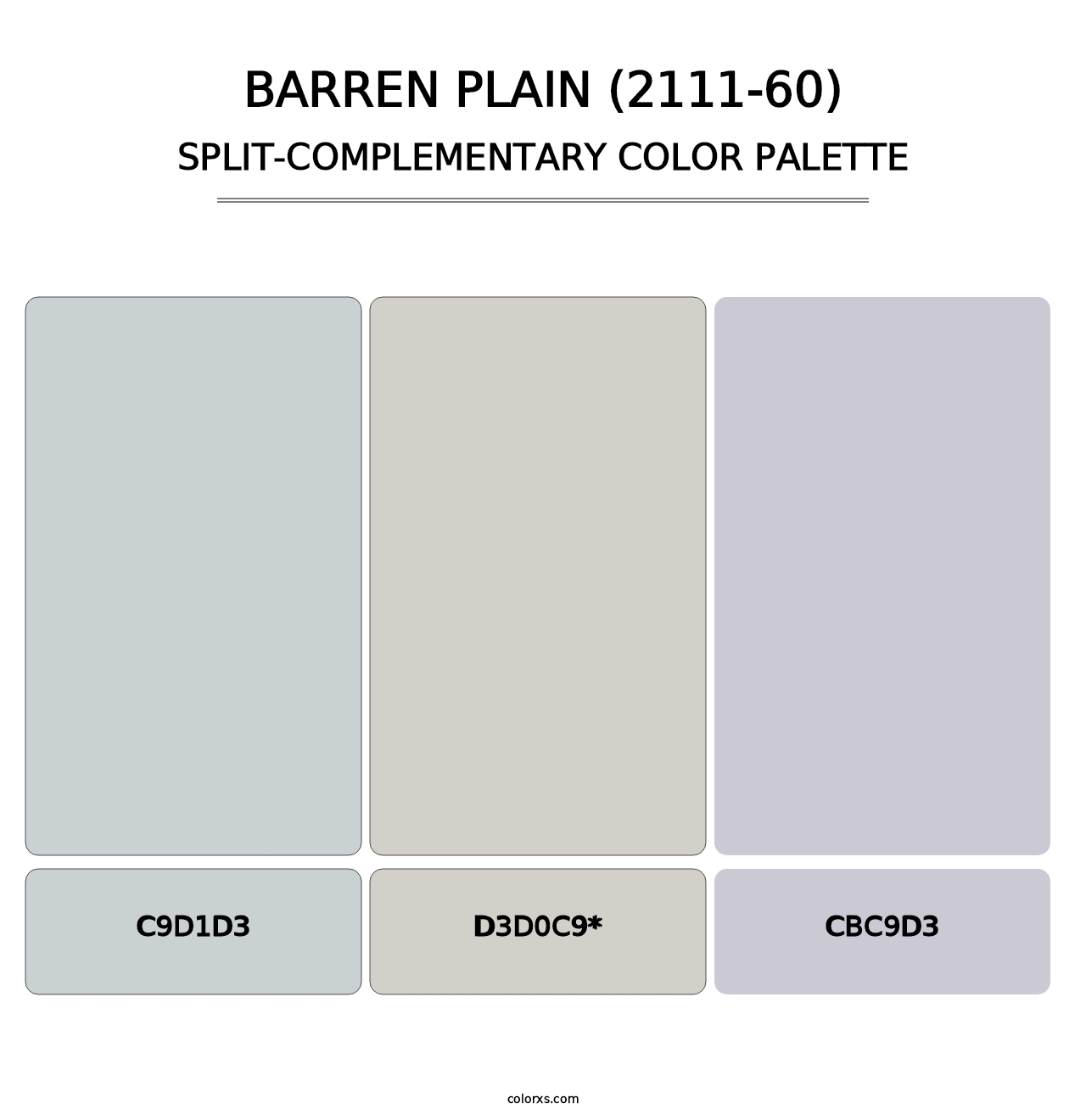 Barren Plain (2111-60) - Split-Complementary Color Palette