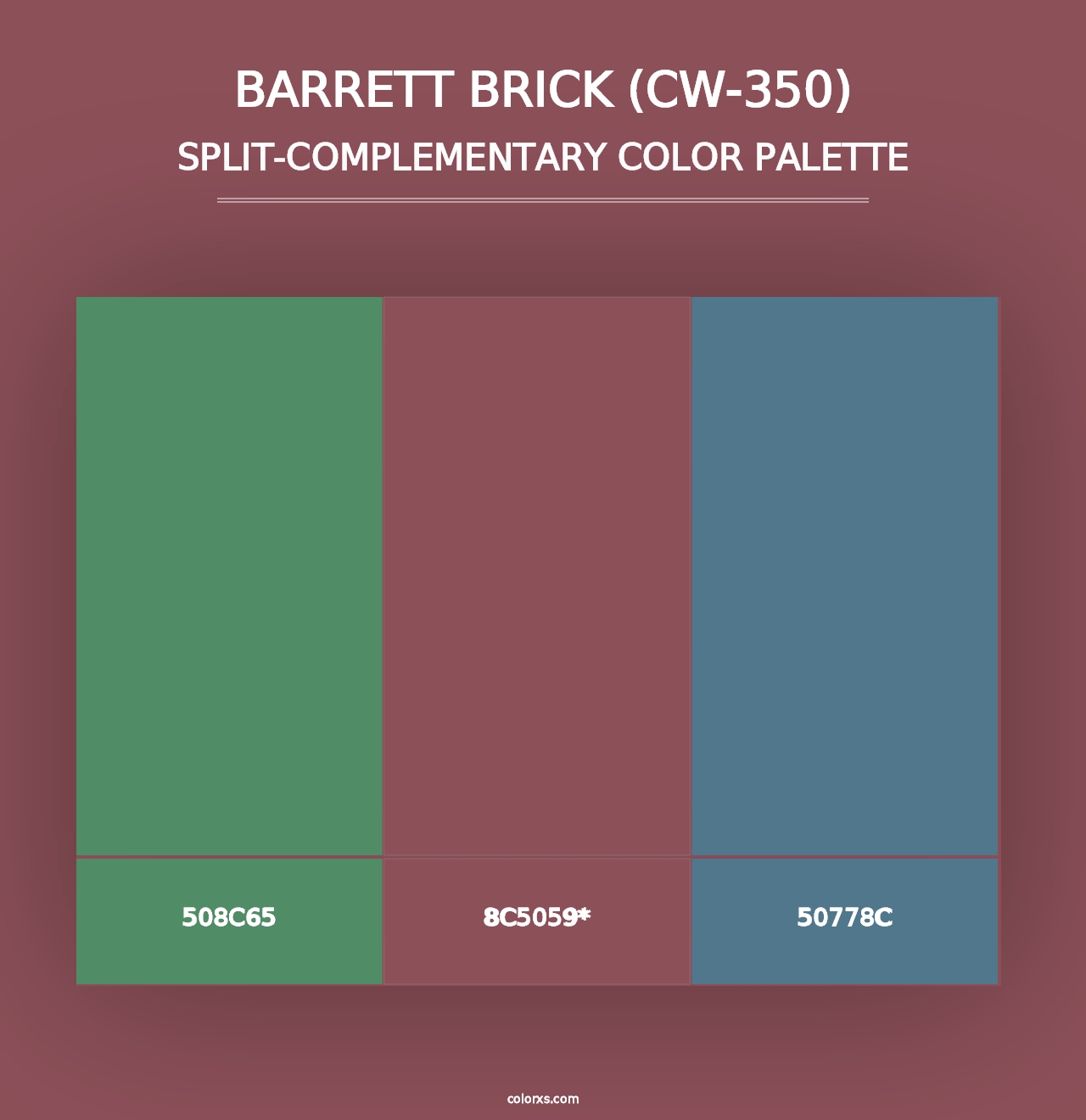 Barrett Brick (CW-350) - Split-Complementary Color Palette