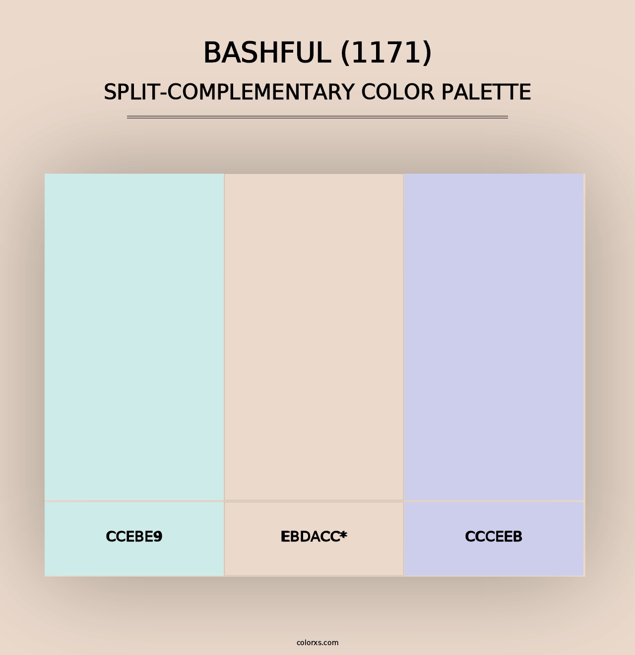 Bashful (1171) - Split-Complementary Color Palette