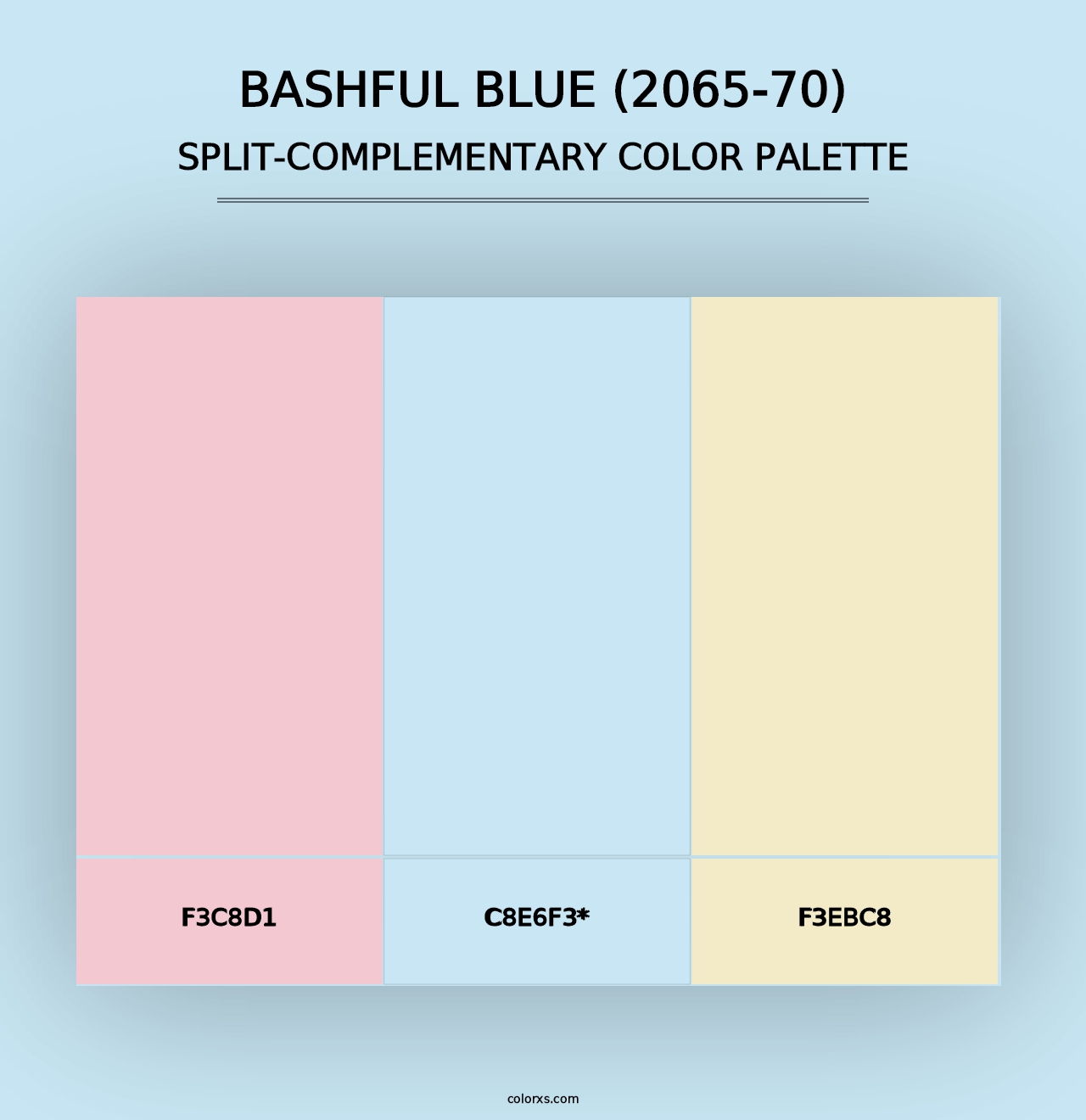 Bashful Blue (2065-70) - Split-Complementary Color Palette