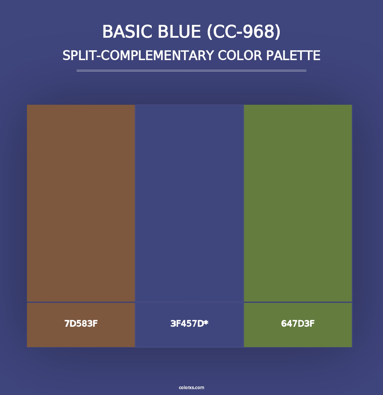 Basic Blue (CC-968) - Split-Complementary Color Palette