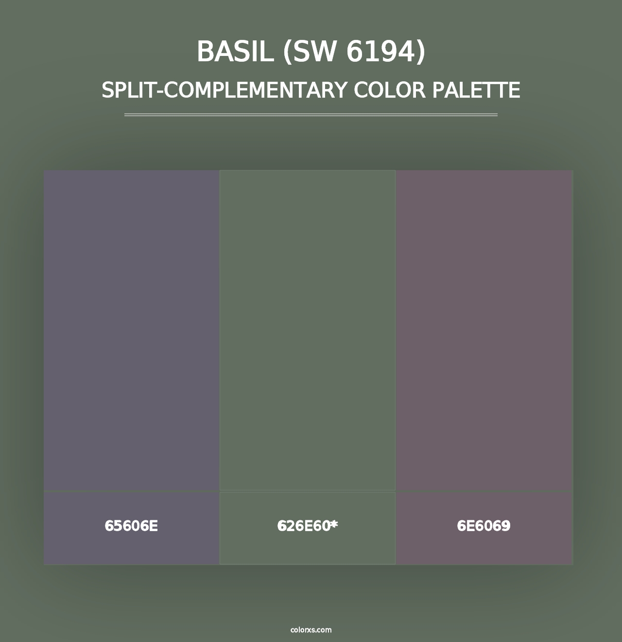 Basil (SW 6194) - Split-Complementary Color Palette