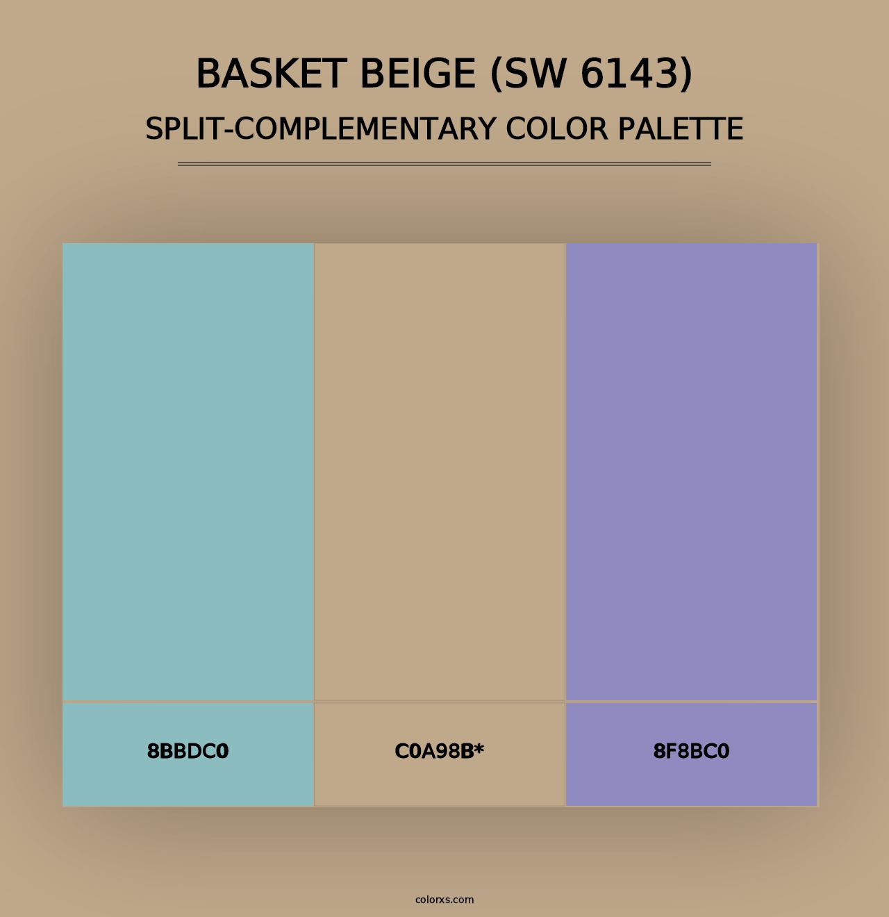 Basket Beige (SW 6143) - Split-Complementary Color Palette