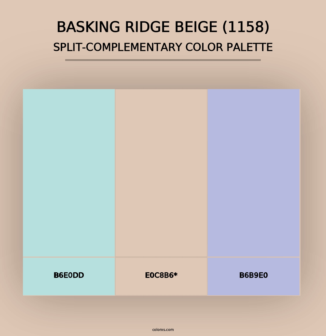 Basking Ridge Beige (1158) - Split-Complementary Color Palette