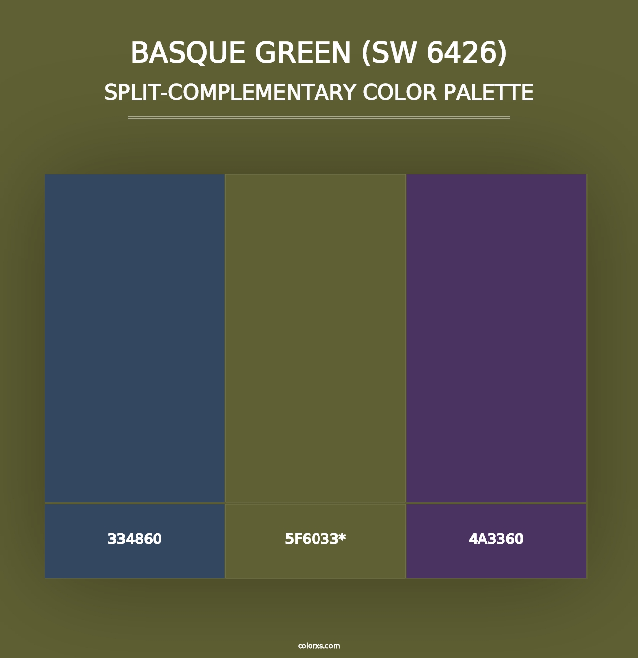 Basque Green (SW 6426) - Split-Complementary Color Palette