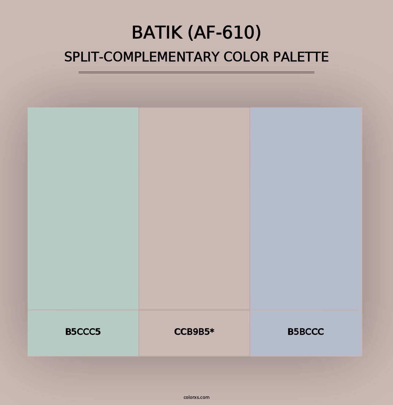 Batik (AF-610) - Split-Complementary Color Palette