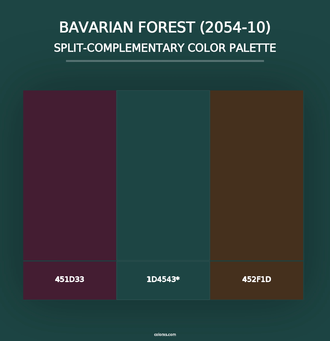 Bavarian Forest (2054-10) - Split-Complementary Color Palette