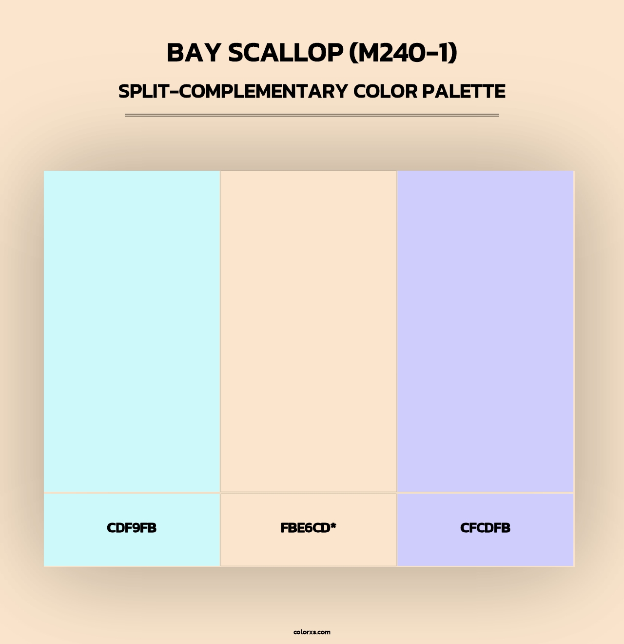 Bay Scallop (M240-1) - Split-Complementary Color Palette