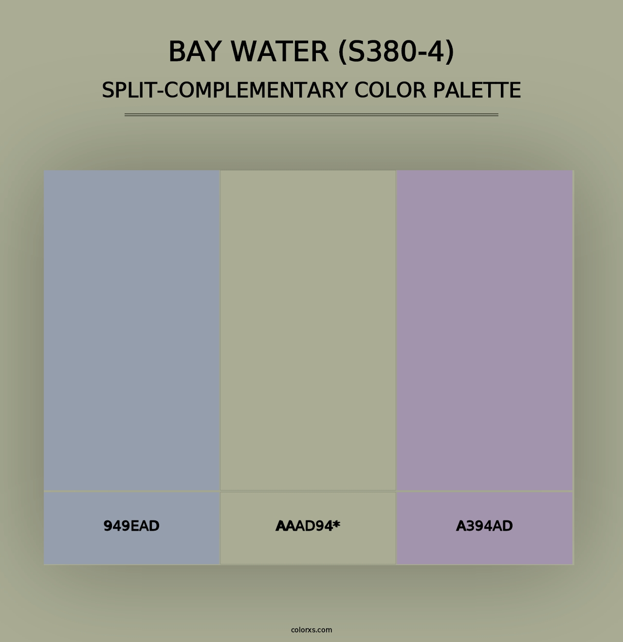 Bay Water (S380-4) - Split-Complementary Color Palette