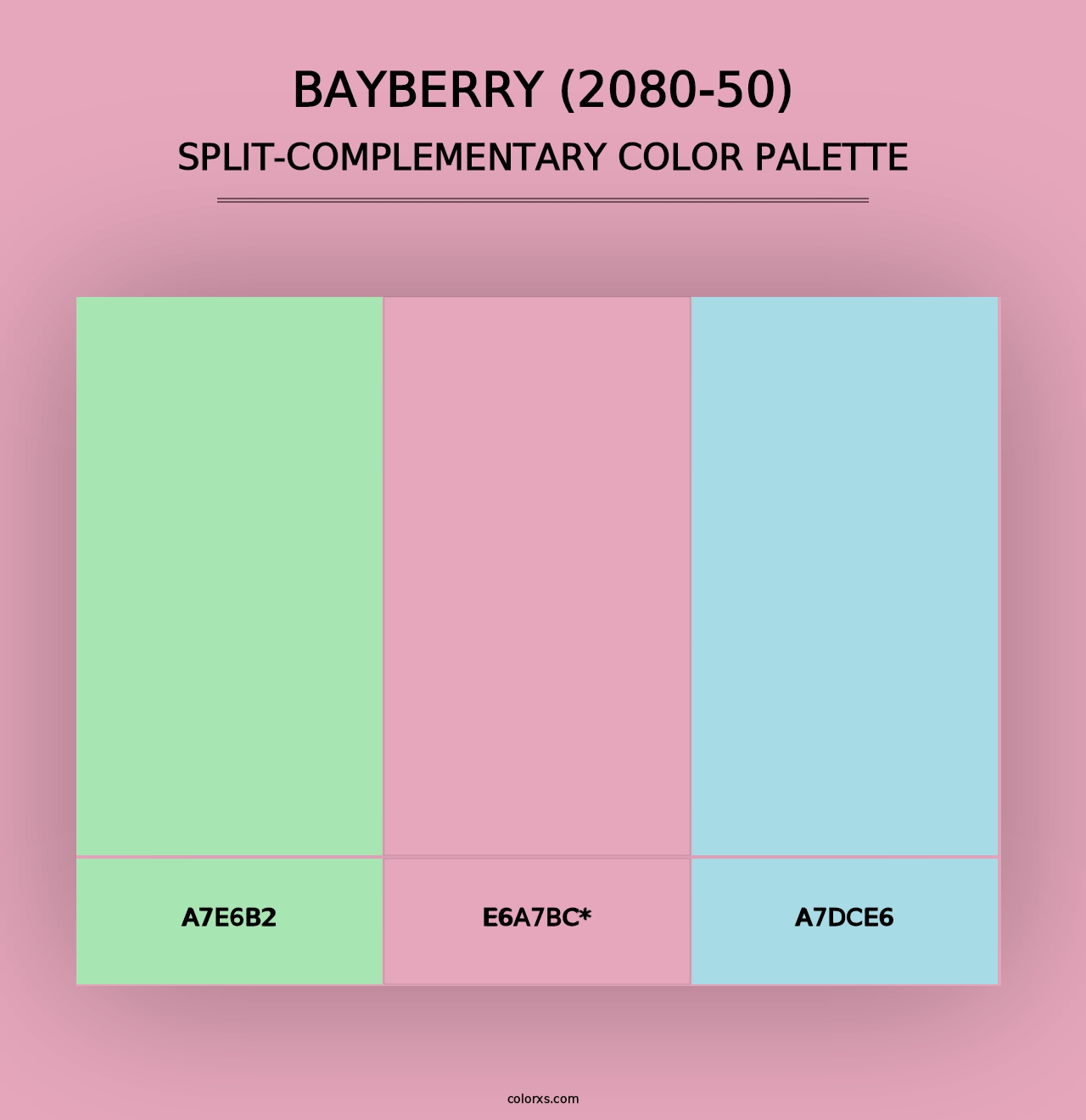 Bayberry (2080-50) - Split-Complementary Color Palette