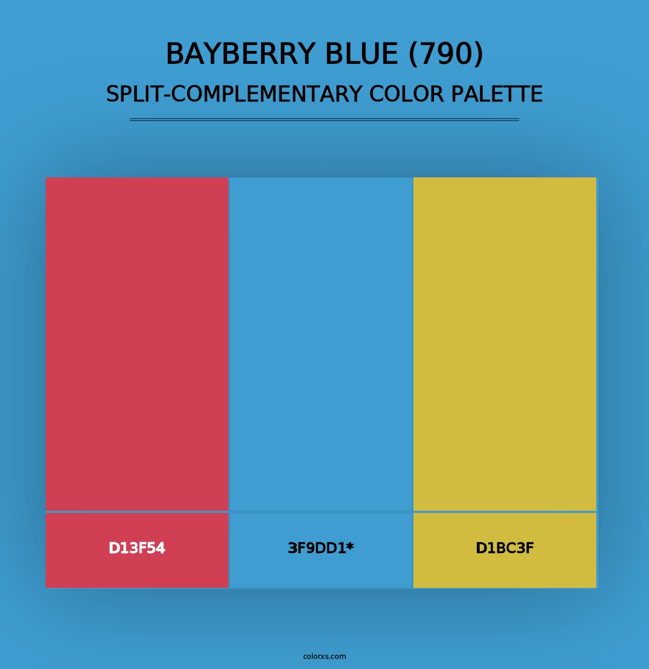 Bayberry Blue (790) - Split-Complementary Color Palette