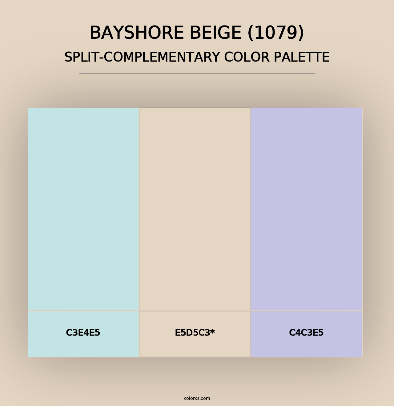 Bayshore Beige (1079) - Split-Complementary Color Palette