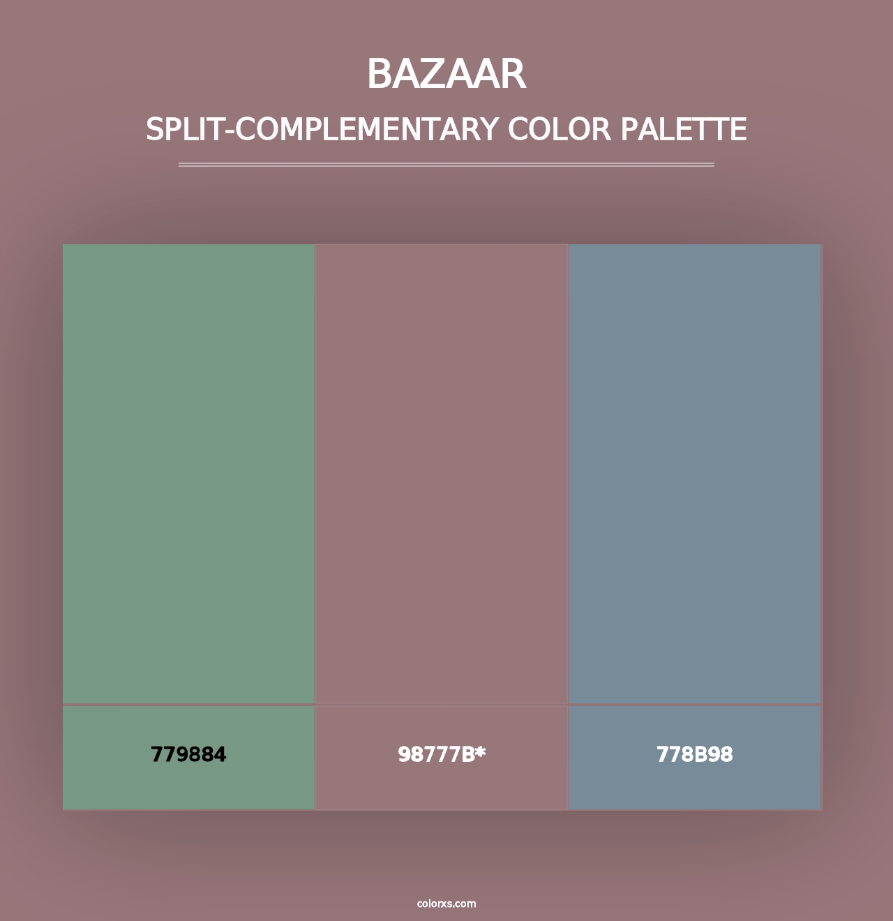 Bazaar - Split-Complementary Color Palette