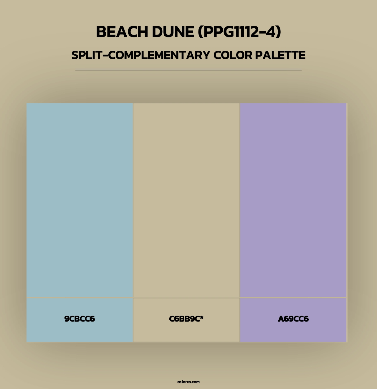 Beach Dune (PPG1112-4) - Split-Complementary Color Palette