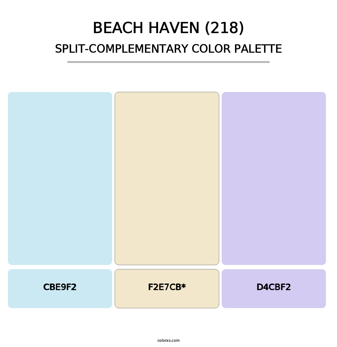 Beach Haven (218) - Split-Complementary Color Palette