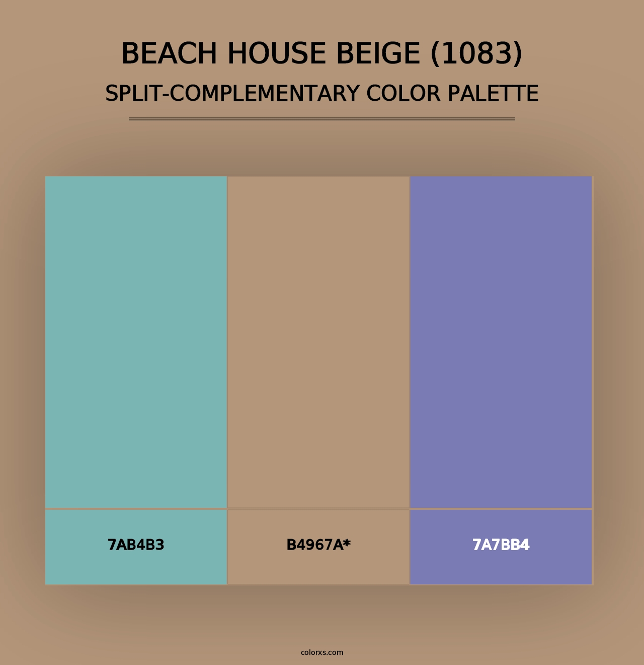 Beach House Beige (1083) - Split-Complementary Color Palette