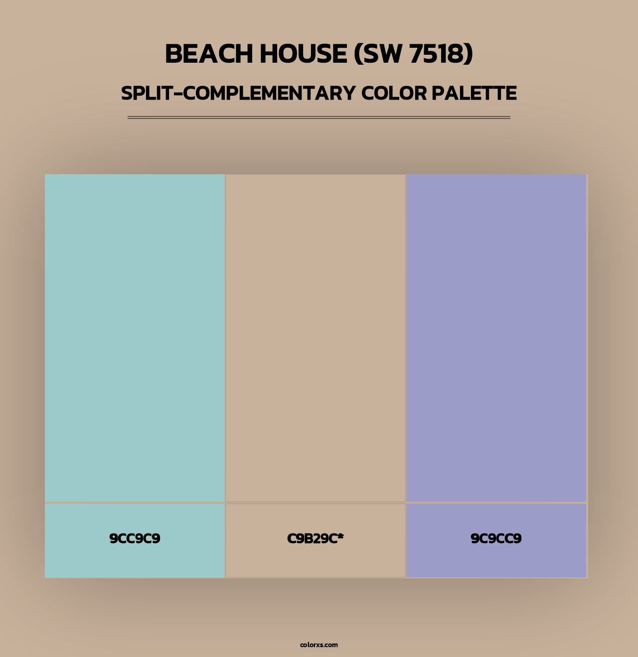 Beach House (SW 7518) - Split-Complementary Color Palette