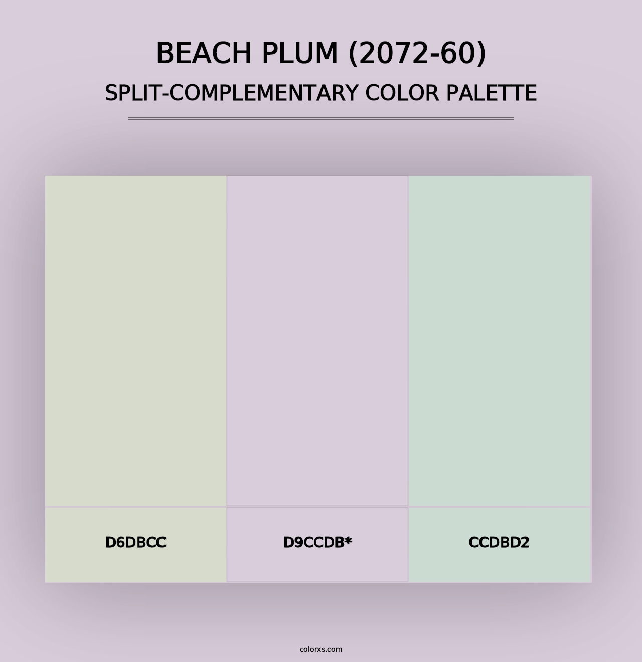 Beach Plum (2072-60) - Split-Complementary Color Palette