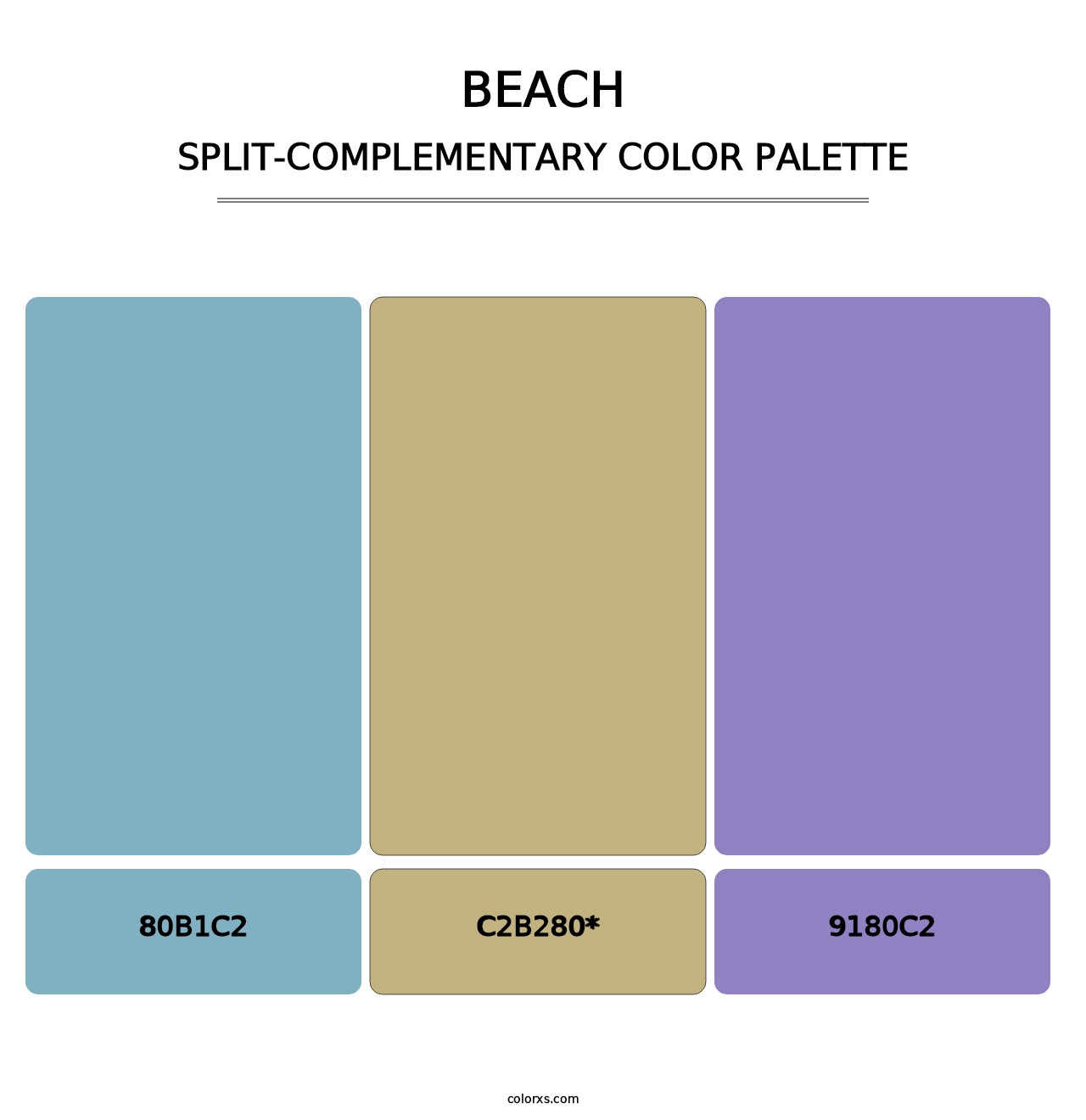 Beach - Split-Complementary Color Palette