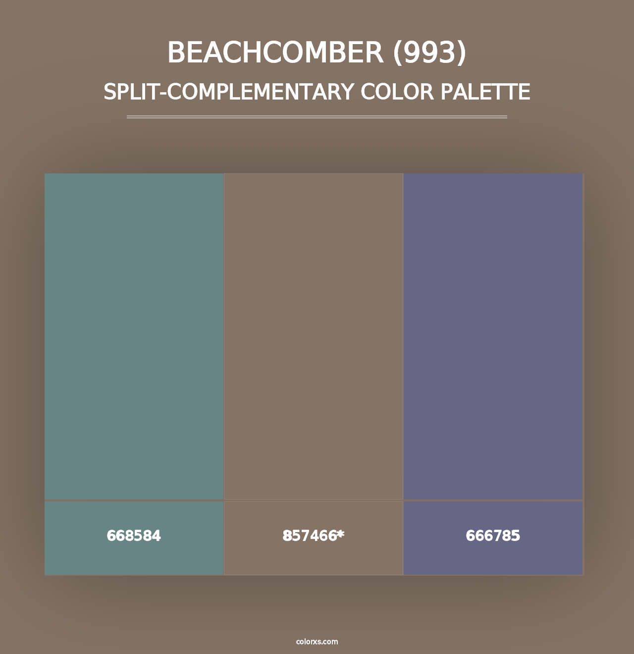 Beachcomber (993) - Split-Complementary Color Palette