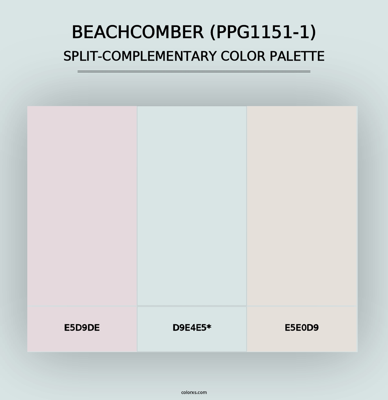 Beachcomber (PPG1151-1) - Split-Complementary Color Palette