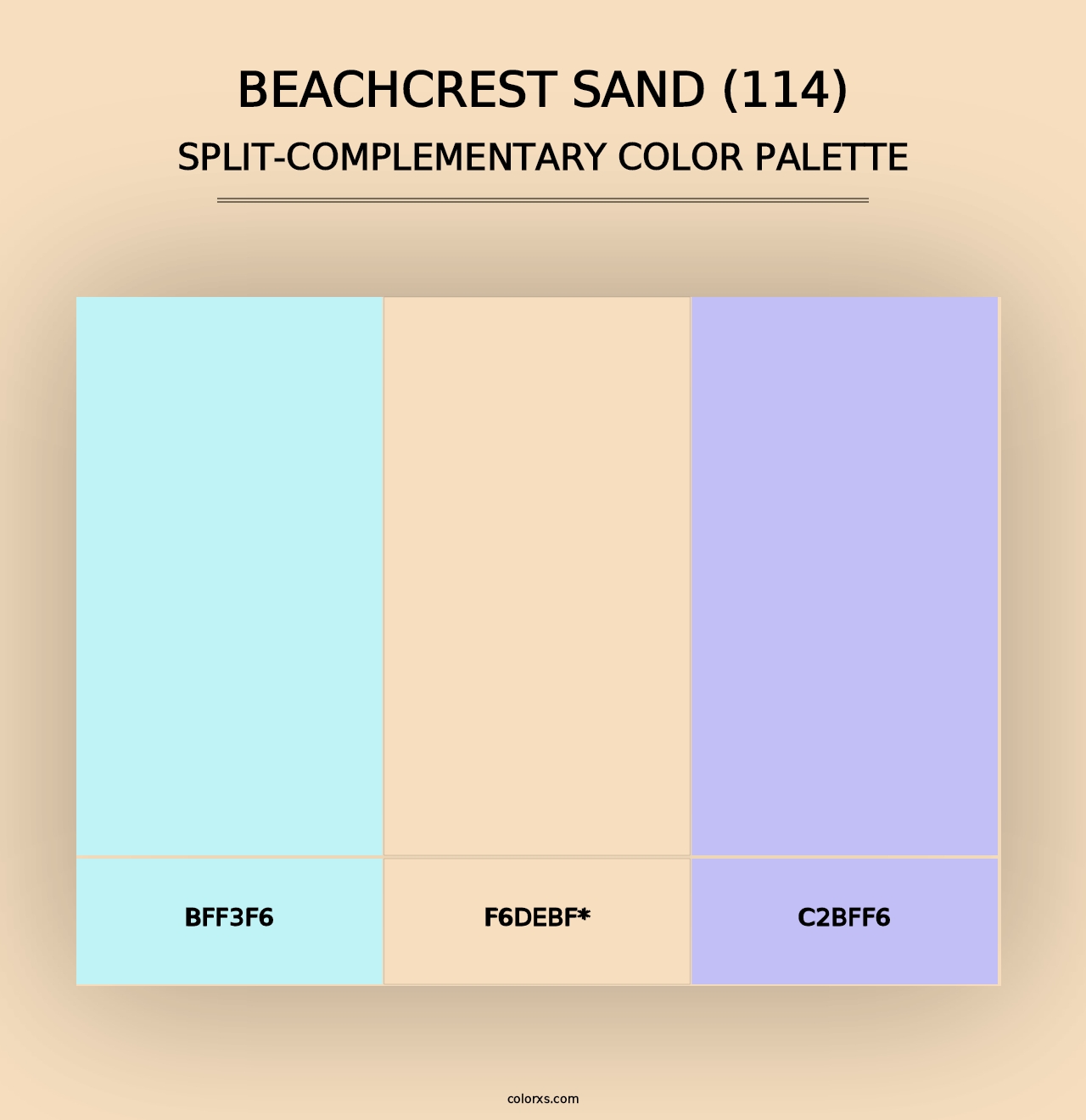 Beachcrest Sand (114) - Split-Complementary Color Palette