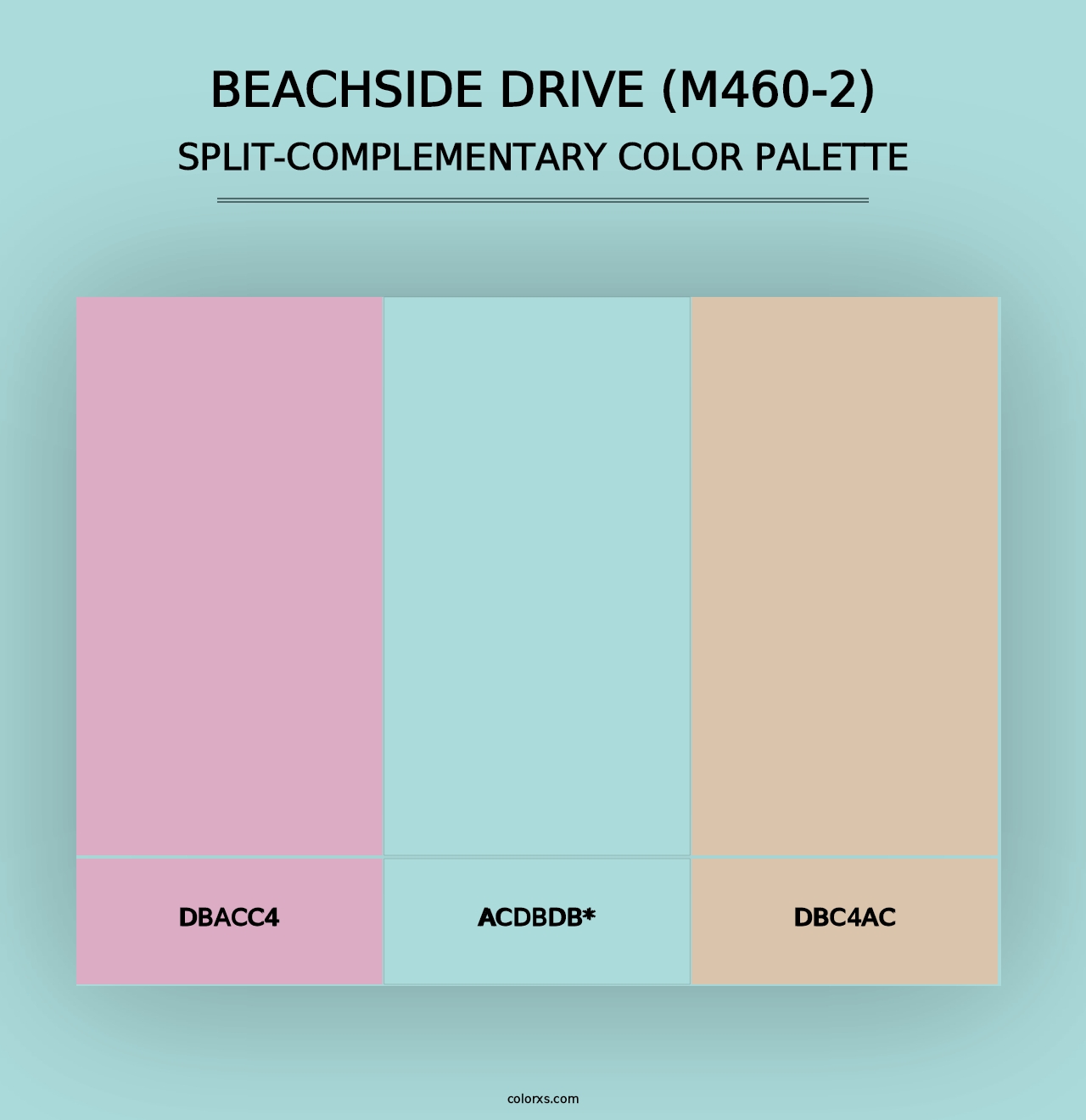 Beachside Drive (M460-2) - Split-Complementary Color Palette